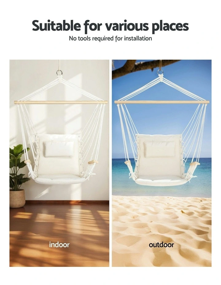 Hammock Chair With Heavy Duty Steel Stand in Multi image 5