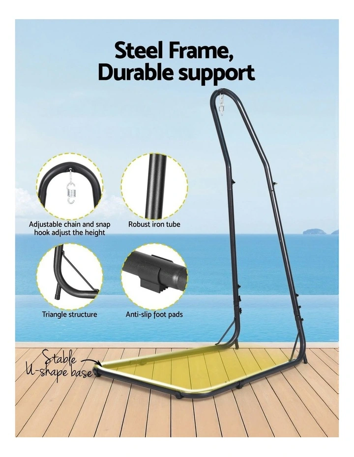 Hammock Chair With Heavy Duty Steel Stand in Multi image 6