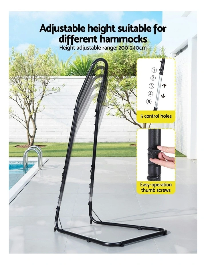 Hammock Chair With Heavy Duty Steel Stand in Multi image 7