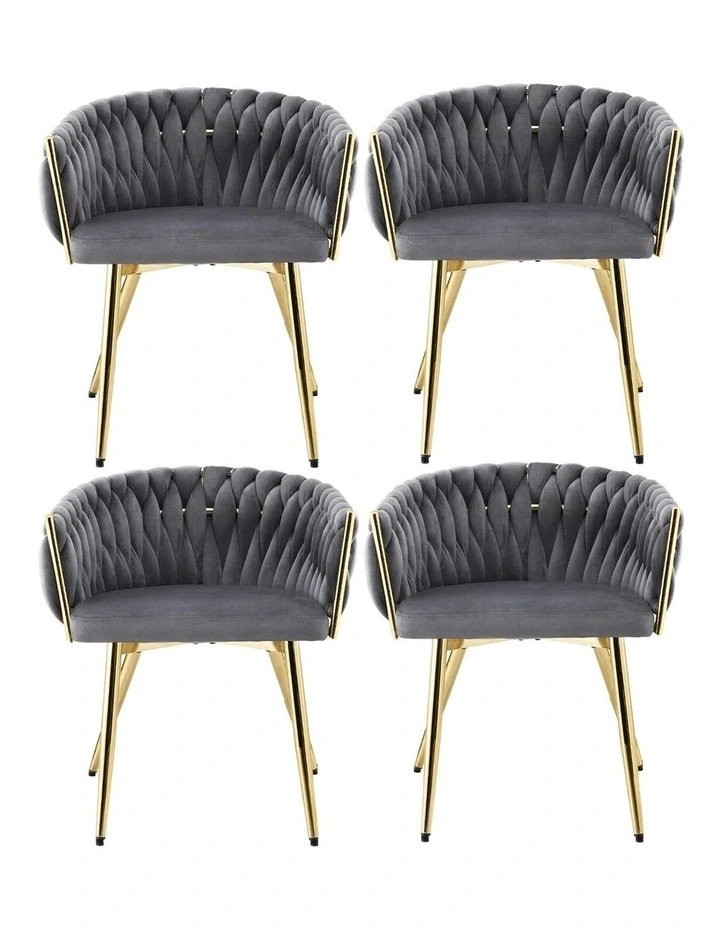 Dining Chairs Set of 4 in Grey image 2