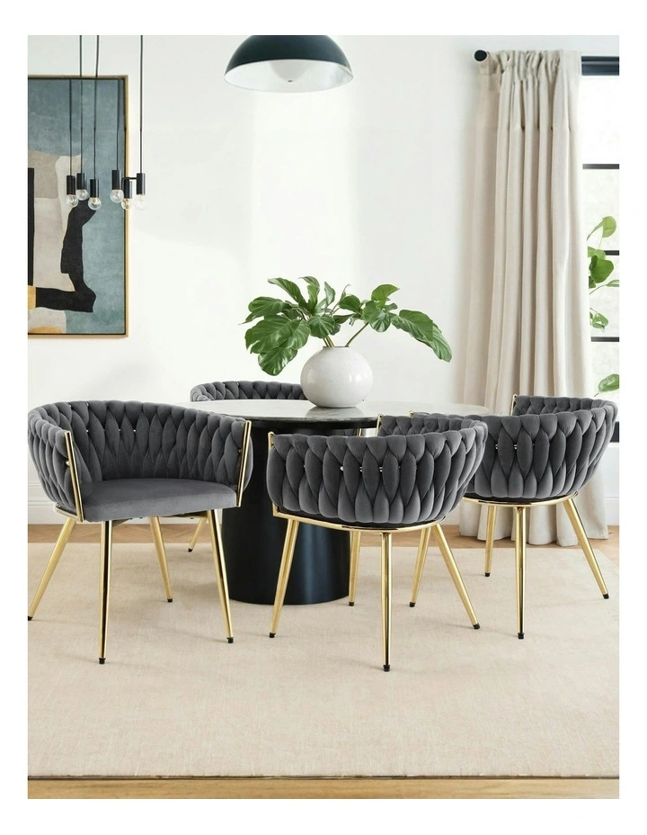 Dining Chairs Set of 4 in Grey image 3