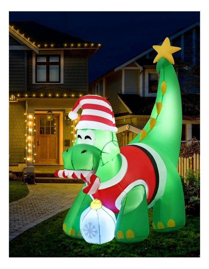 Christmas Inflatable Dinosaur 1.86m in Multi image 4