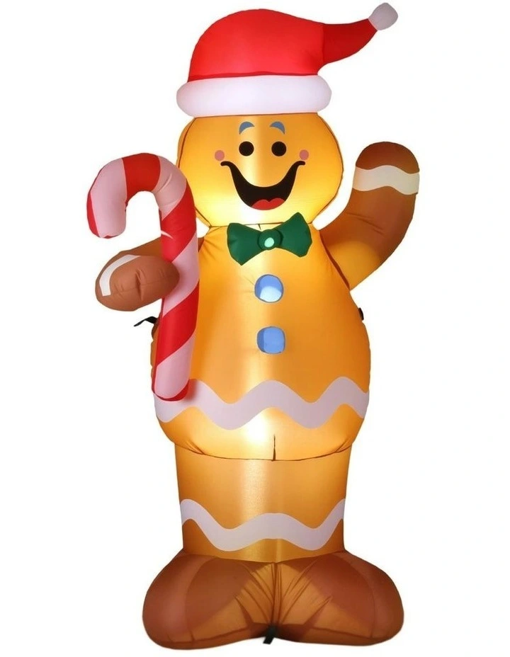 Christmas Inflatable Gingerbread Man 1.5m in Multi image 1