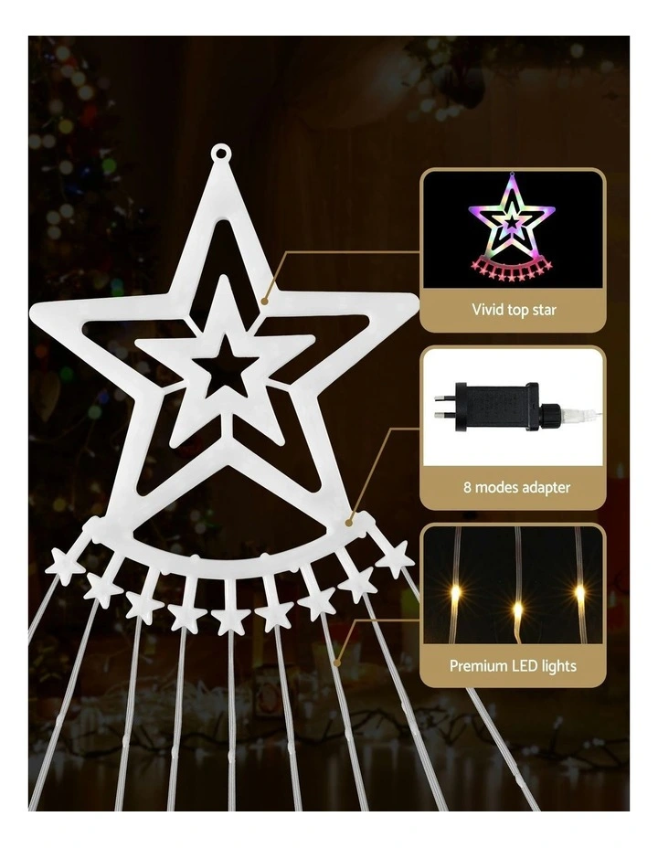 LED String Waterfall Christmas Lights 3.8m in Multi image 7