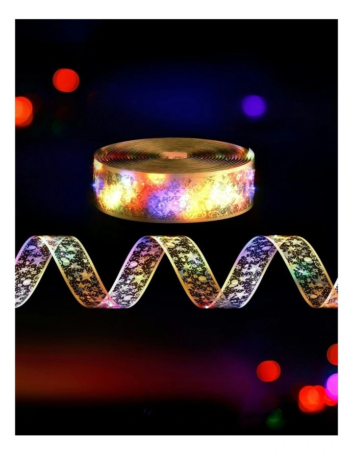 Fairy Ribbon LED Christmas Lights 20m in Golden image 3