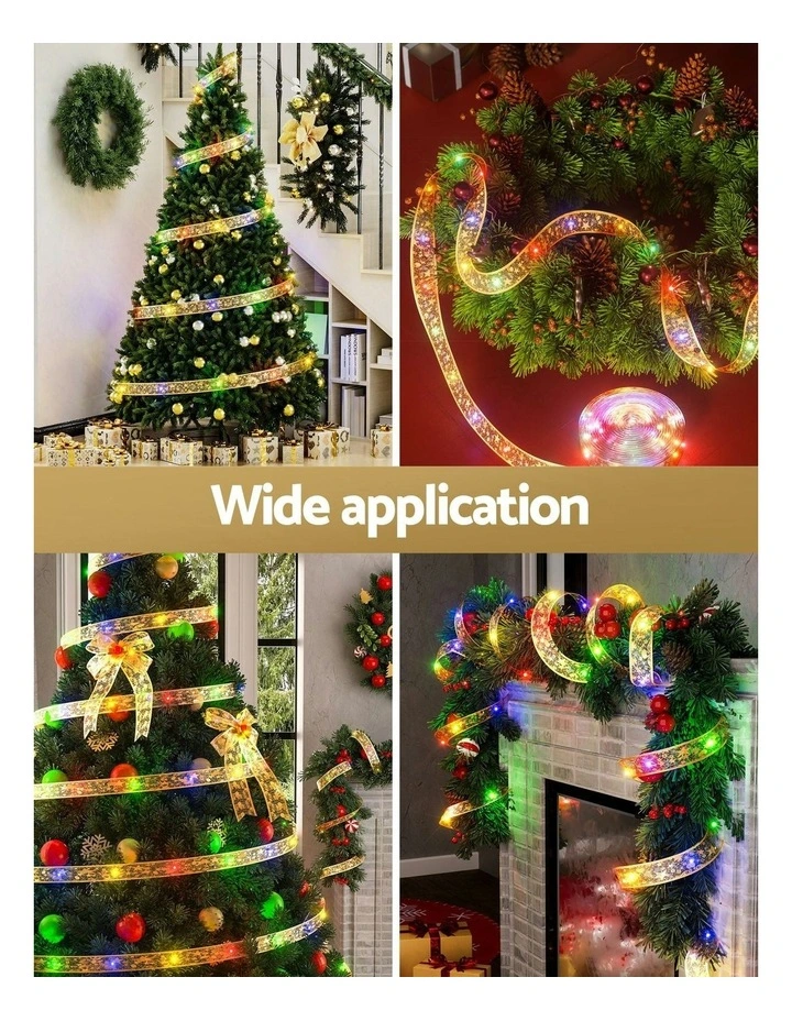 Fairy Ribbon LED Christmas Lights 20m in Golden image 6