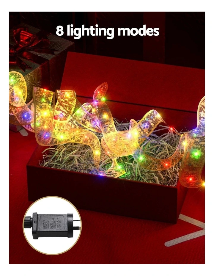 Fairy Ribbon LED Christmas Lights 20m in Golden image 7