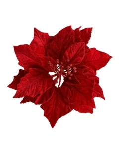 Christmas Tree Flowers Set 14Pieces in Red