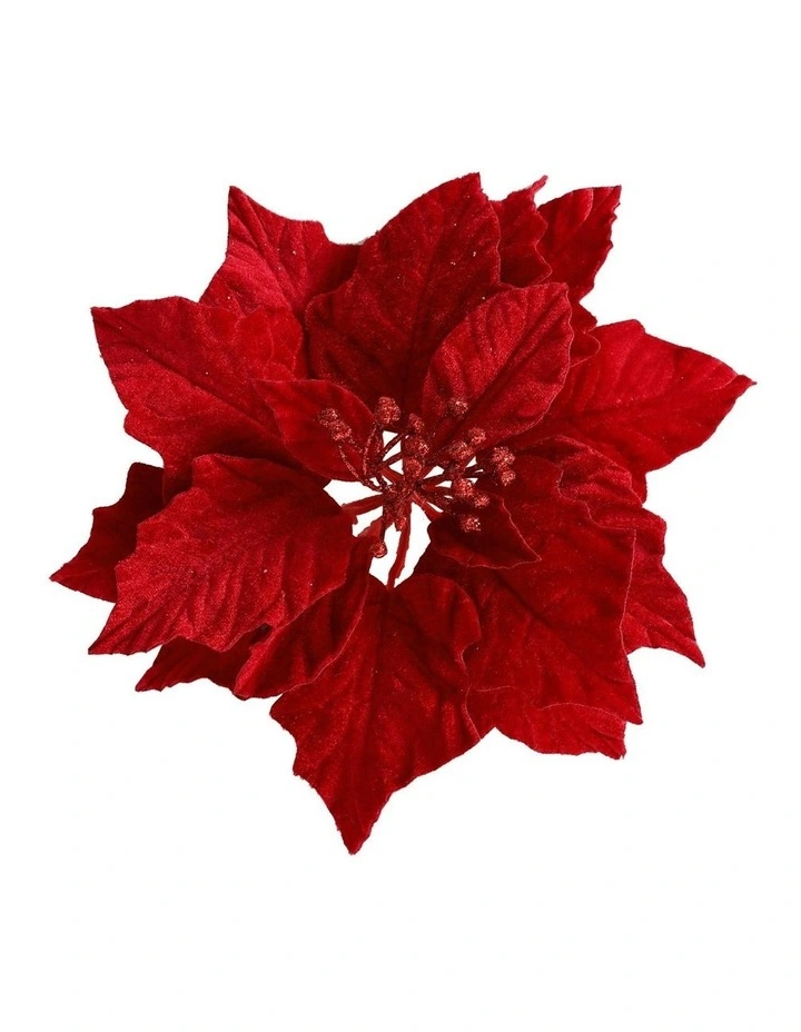 Christmas Tree Flowers Set 14Pieces in Red image 1