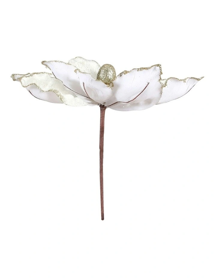 Christmas Tree Flower Set Of 14 Pieces in White image 2