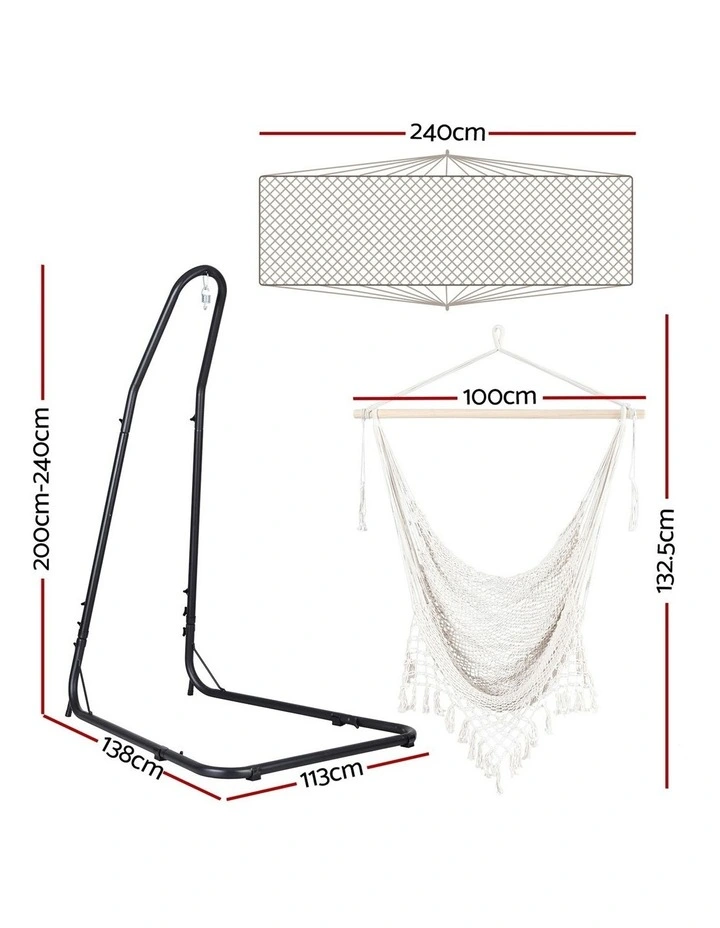 Hammock Chair Set in White image 4
