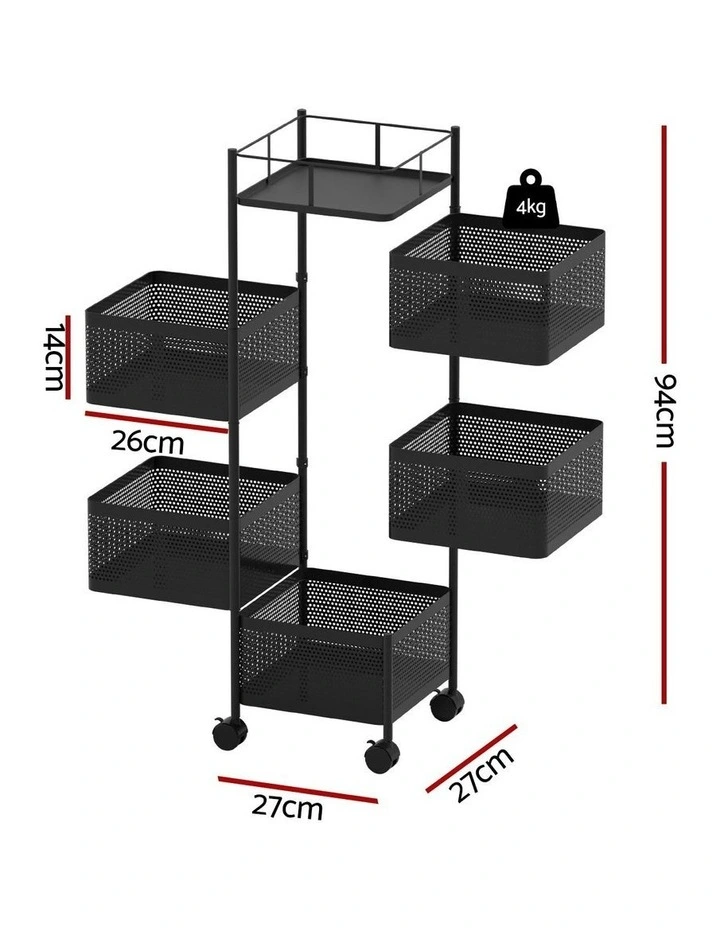 Storage Trolley in Black image 4
