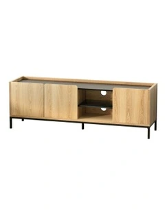 Entertainment TV Unit Storage Cabinet Shelf 160cm in Pine