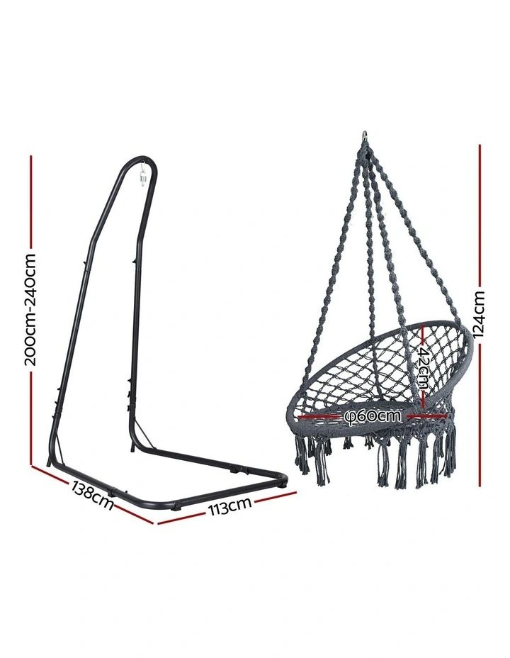 Hammock Chair Set in Black image 4