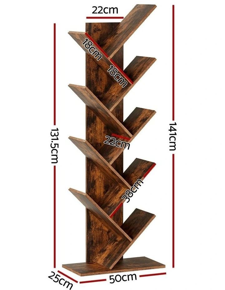 Tree Bookshelf 9 Tiers in Walnut image 4