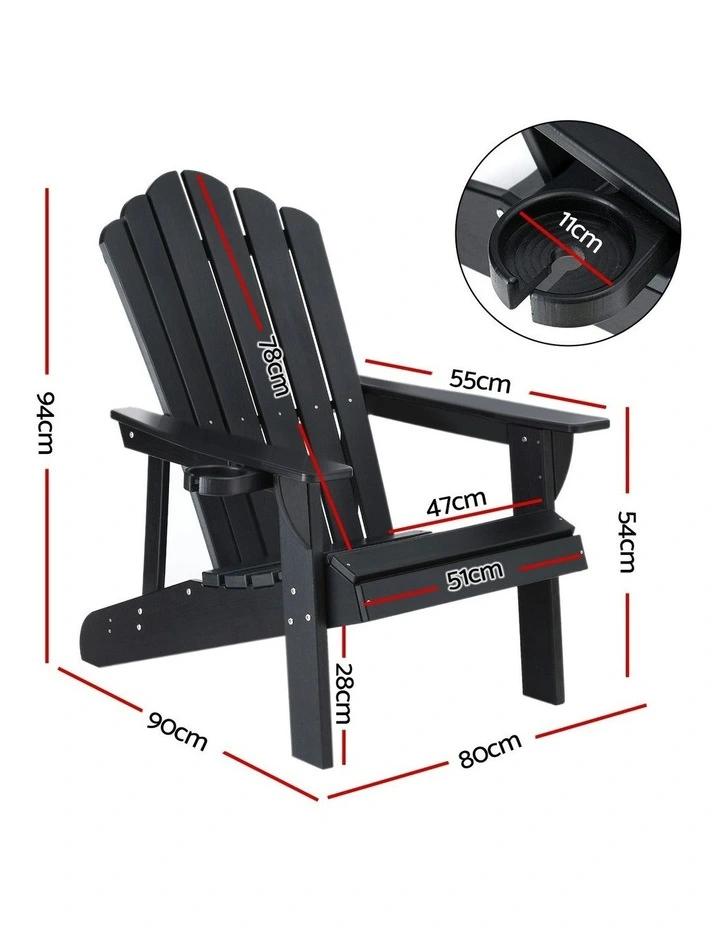 Adirondack Chair in Black image 4