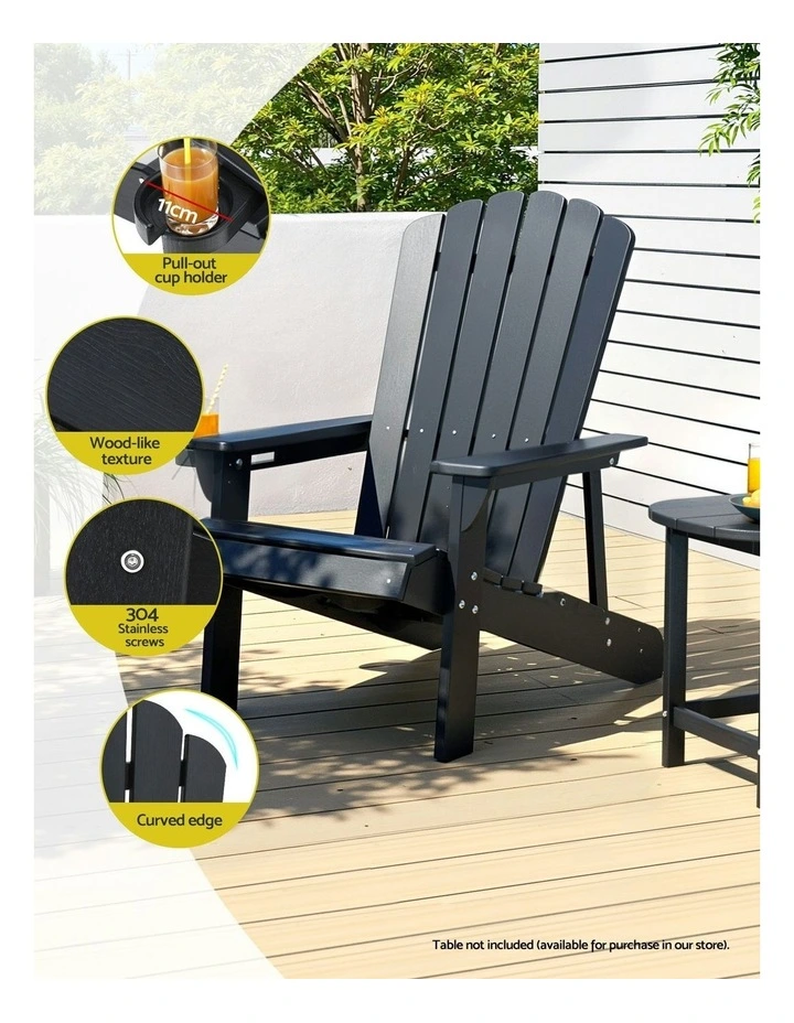 Adirondack Chair in Black image 6