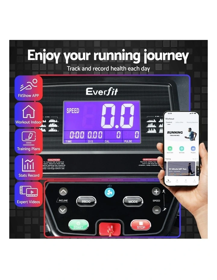 Electric Machine Treadmill 480mm in Black image 6