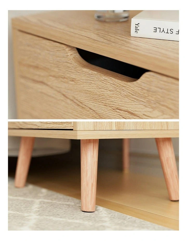 Bedside Table 2 Drawers in Pine image 7