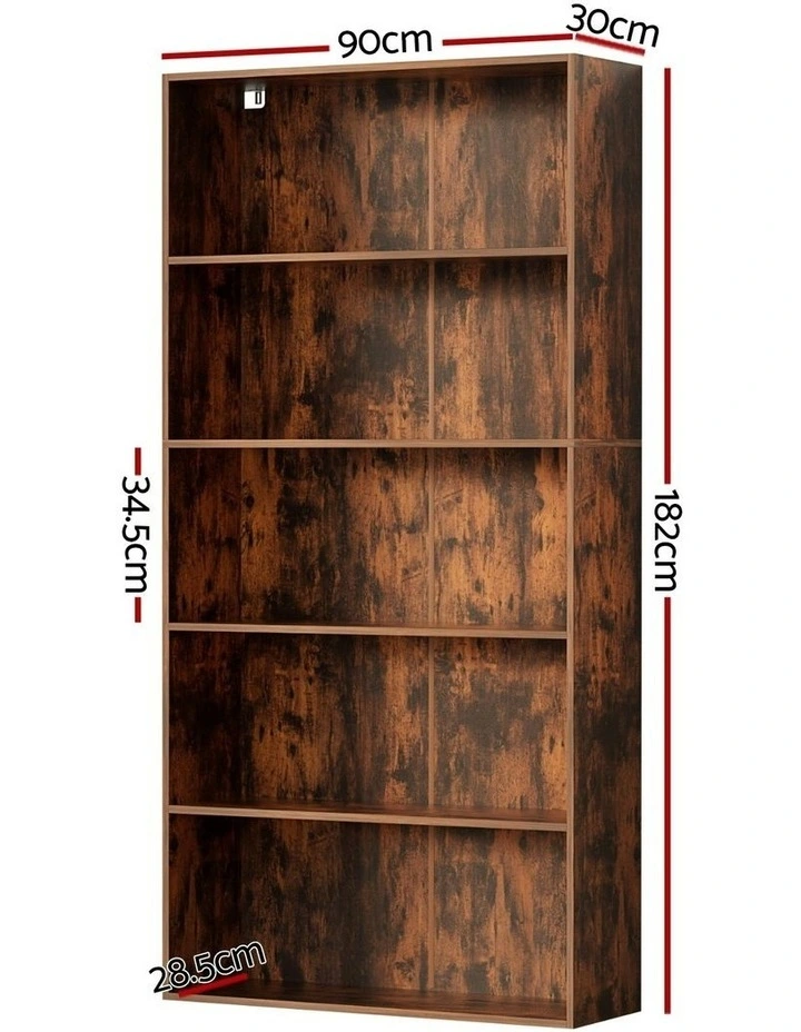 Bookshelf 5 Tiers in Walnut image 4