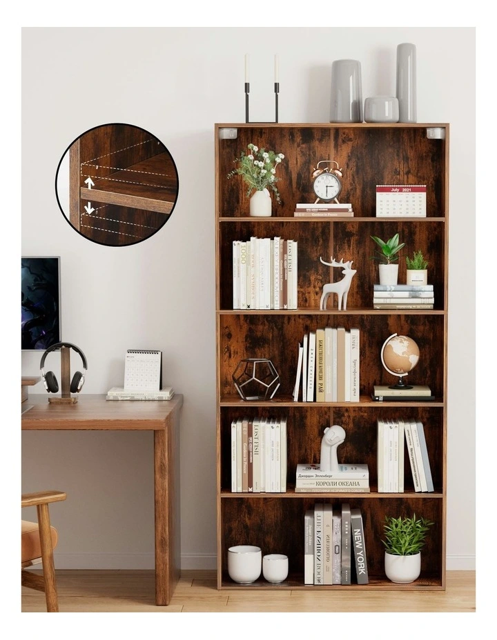 Bookshelf 5 Tiers in Walnut image 6