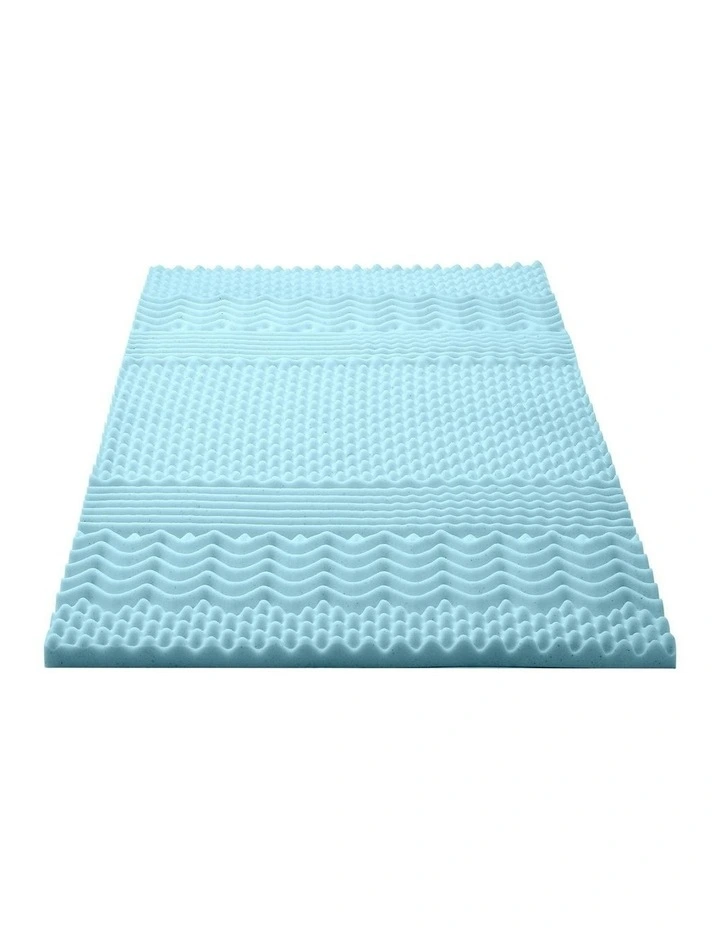 Memory Foam Mattress Topper in Blue image 2