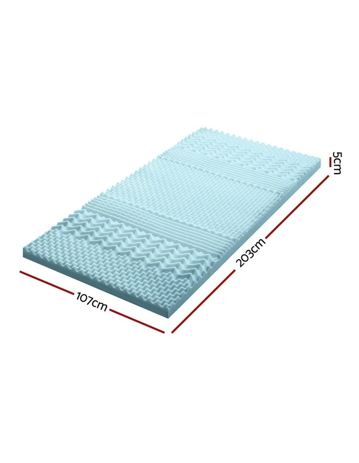 Memory Foam Mattress Topper in Blue image 4