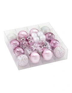 Baubles Ornaments Party Christmas Tree Decorations Set 33 Pieces