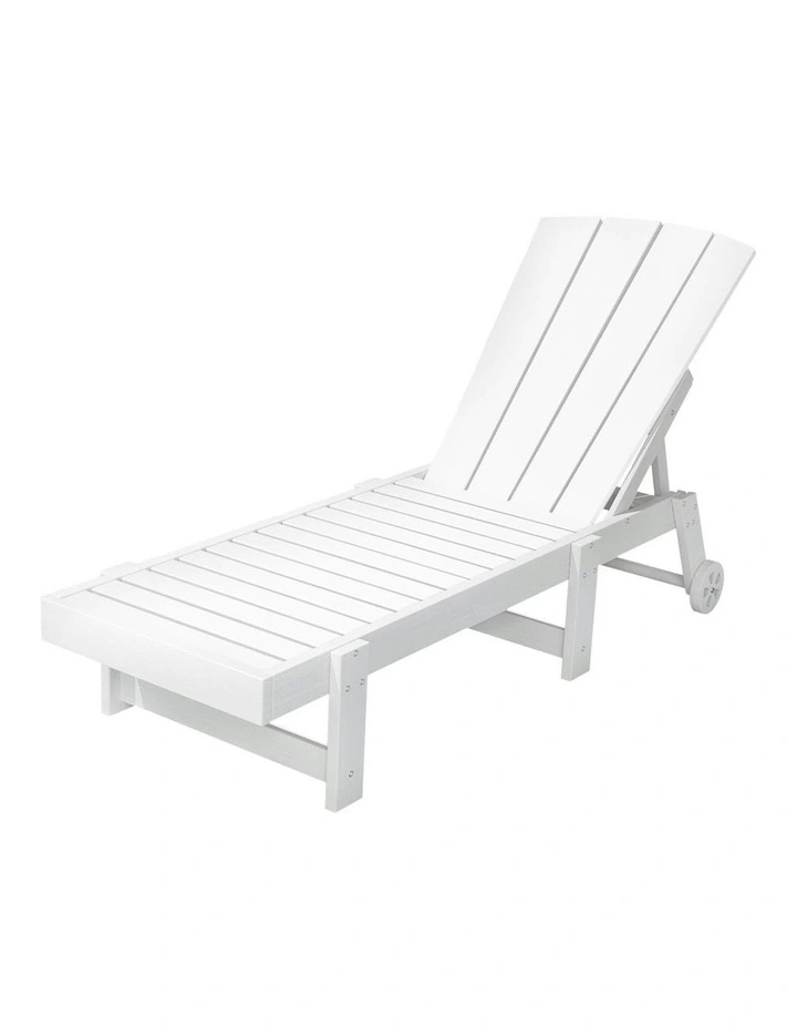 Sun Lounge Beach Chair in White image 1