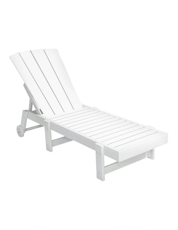 Sun Lounge Beach Chair in White image 2