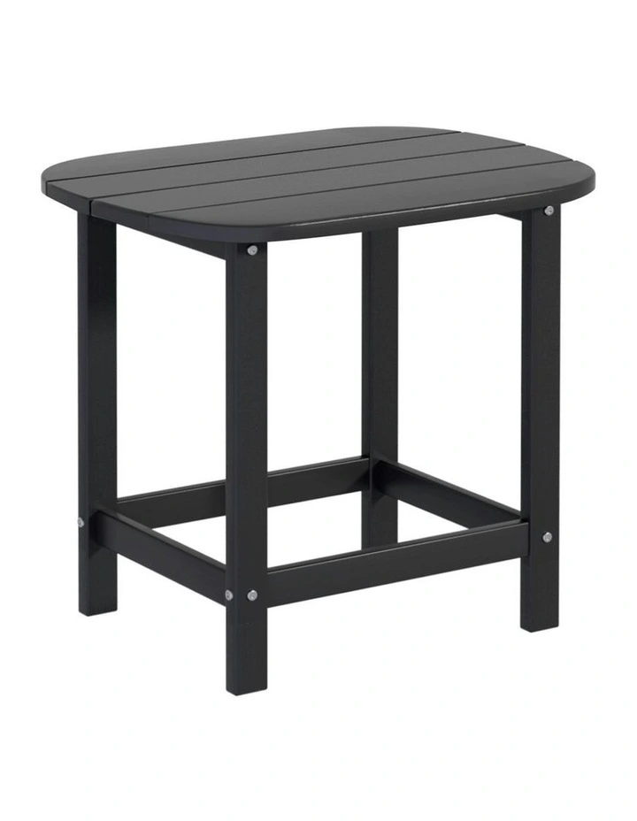 Outdoor Coffee HDPE Side Table in Black image 1