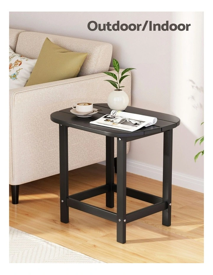 Outdoor Coffee HDPE Side Table in Black image 7