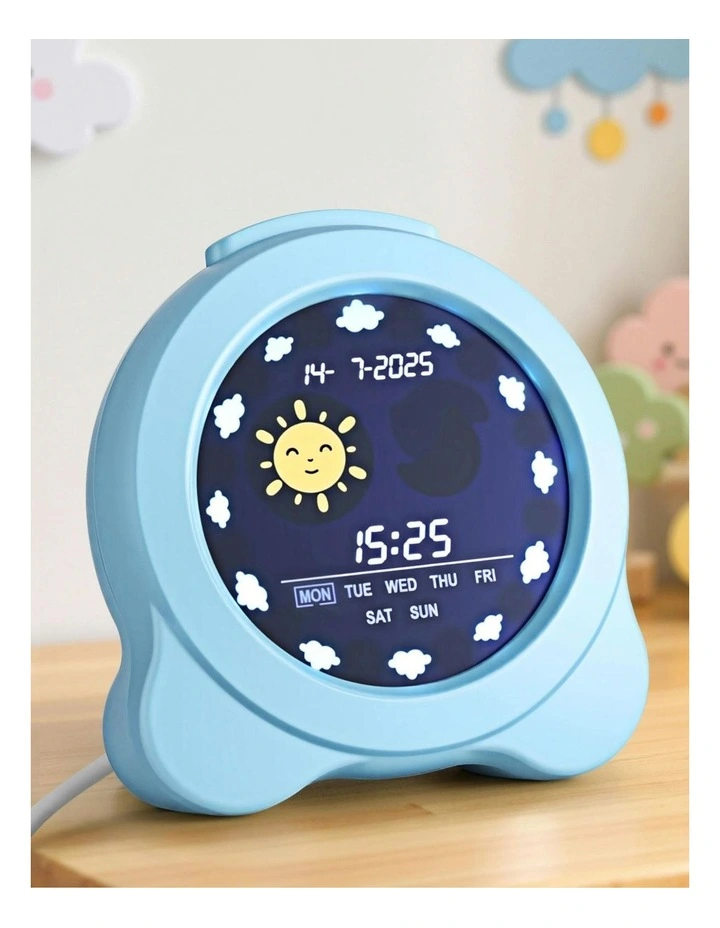 3.8 Digital Day LCD Display Clock Calendar Alarm in Blue image 2