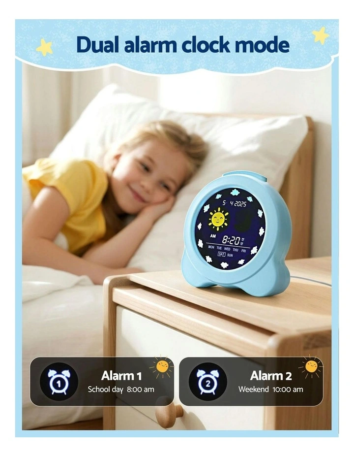 3.8 Digital Day LCD Display Clock Calendar Alarm in Blue image 6