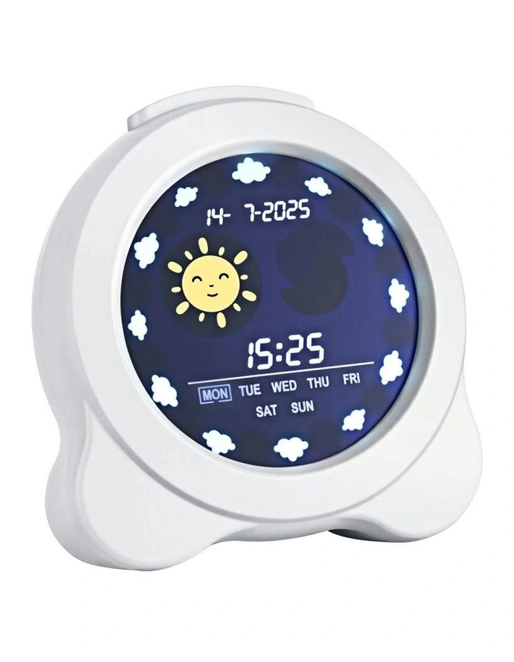 3.8 Digital Day LCD Display Clock Calendar Alarm in White image 1