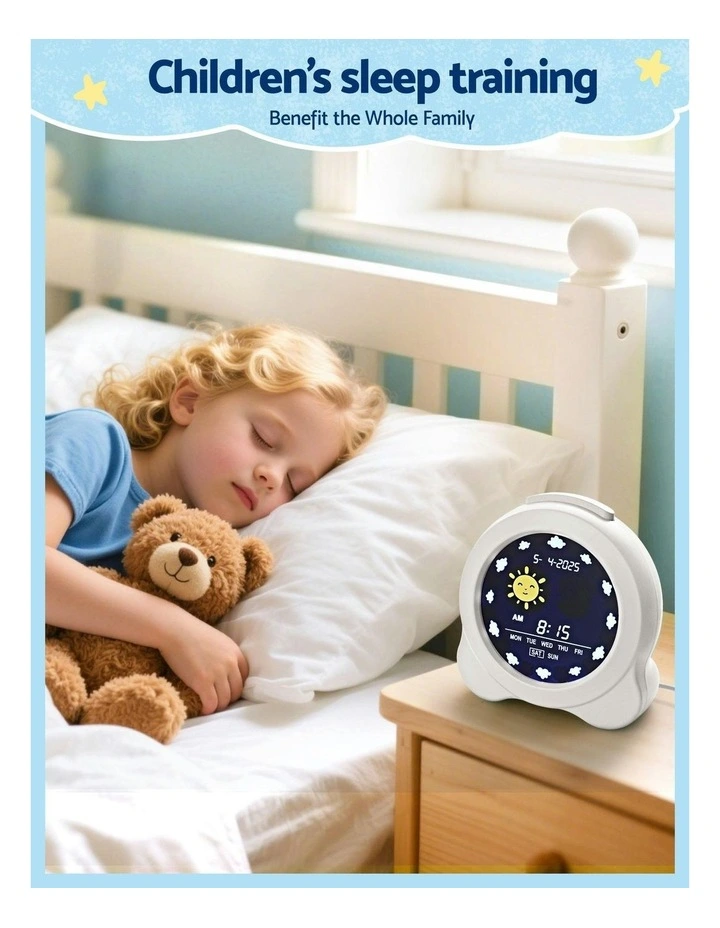 3.8 Digital Day LCD Display Clock Calendar Alarm in White image 4