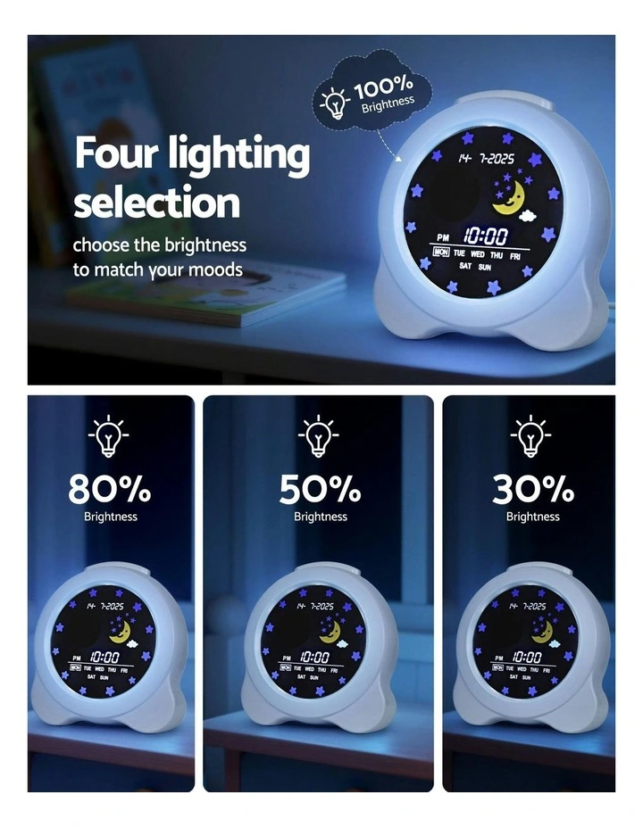 3.8 Digital Day LCD Display Clock Calendar Alarm in White image 7