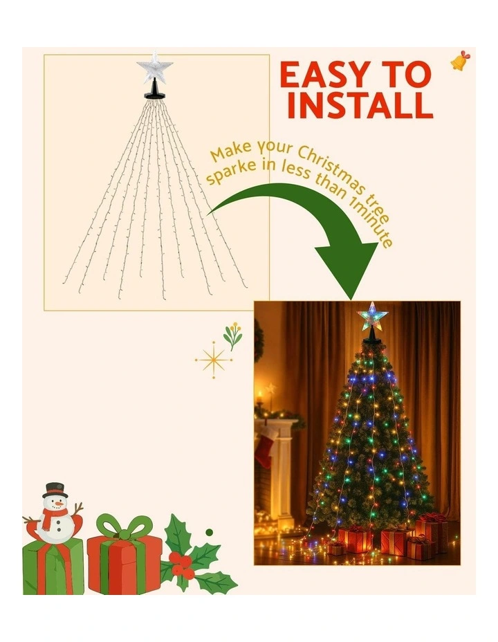 Christmas Waterfall Lights in Multi image 7