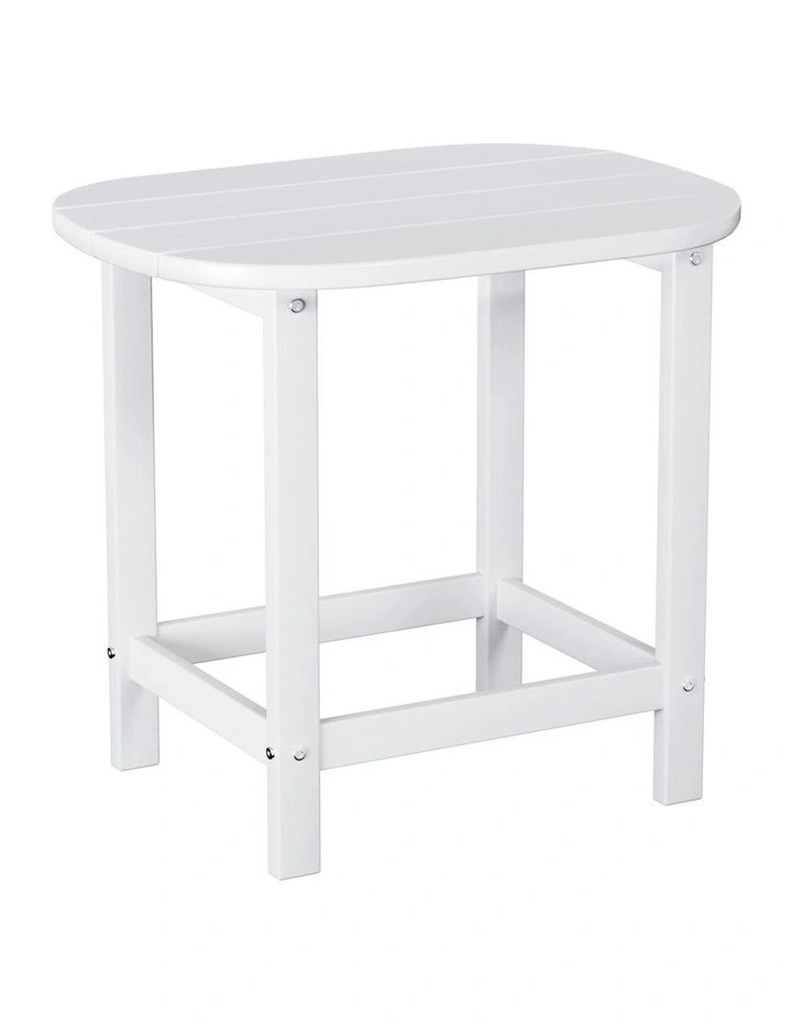 HDPE Outdoor Coffee Side Table in White image 1