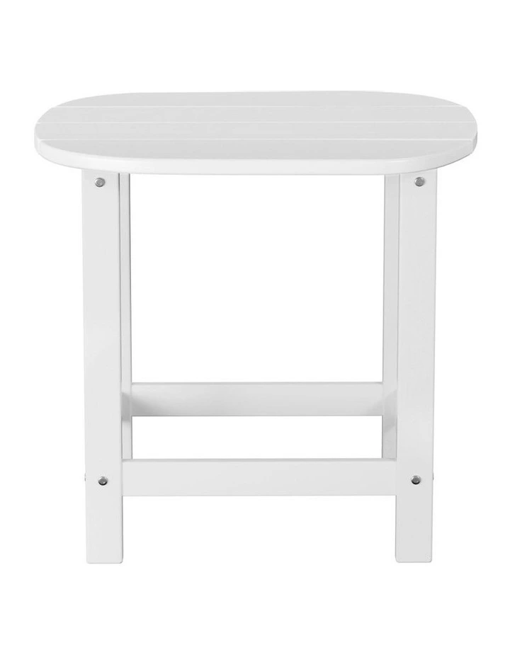 HDPE Outdoor Coffee Side Table in White image 2