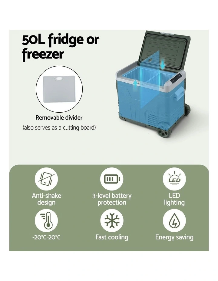 Portable 50L Camping Bar Fridges Freezer 12V/24V/240V image 5