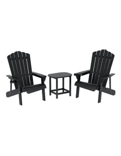 Outdoor Table and Chairs in Black