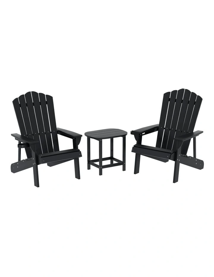 Outdoor Table and Chairs in Black image 1