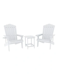 Outdoor Table and Chairs in White