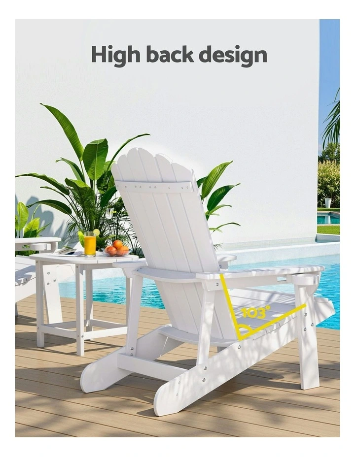 Outdoor Table and Chairs in White image 7
