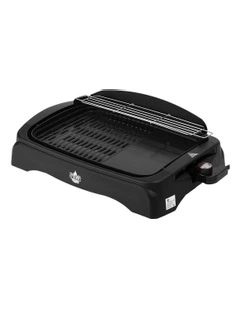 1950W Electric BBQ Grill Non-stick Plate in Black