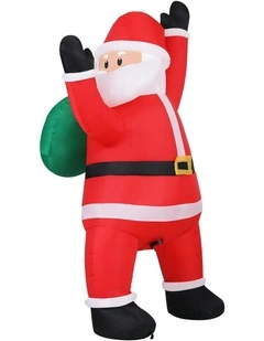 Christmas Inflatable Santa Climbing LED Illuminated Decorations 1.9m