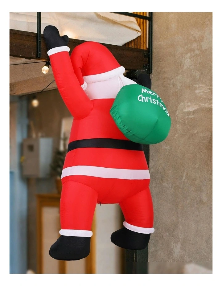 Christmas Inflatable Santa Climbing LED Illuminated Decorations 1.9m image 6