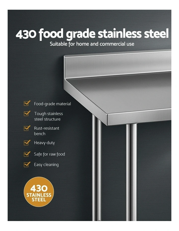 Stainless Steel Kitchen Bench image 5