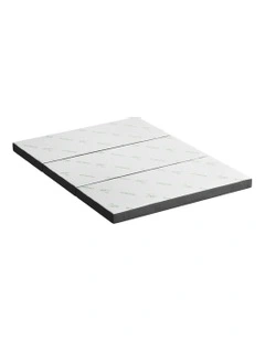 Bamboo Folding Foam Queen Mattress in White